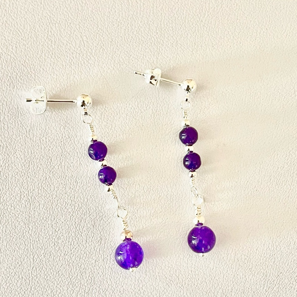Sterling amethyst earrings